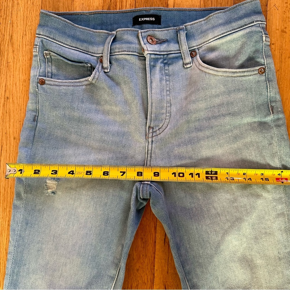 Express Ripped Skinny Mid Rise Jeans Size 4 - Picture 9 of 9